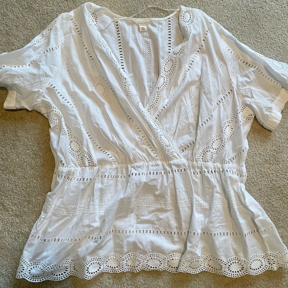White Eyelet Blouse